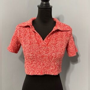 Urban Outfitters Knitted Collard Crop Top Women’s‎ Size Medium